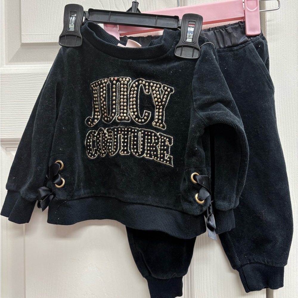 Juicy Couture Kids Black Bottoms Set
